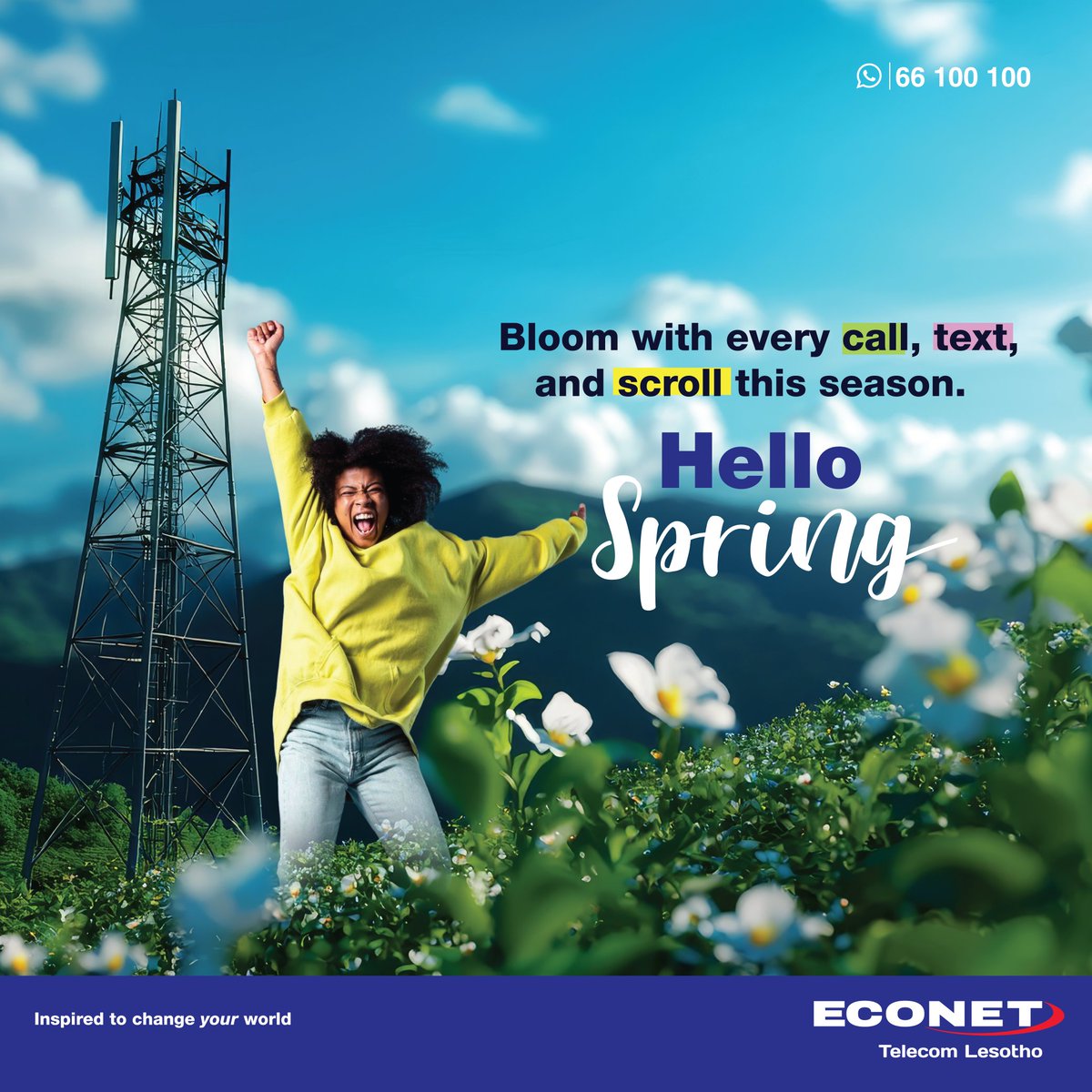 econetlesotho's tweet image. Sunshine, blossoms, and stronger connections; that’s a perfect spring with Econet. 🌷📶

#HelloSpring