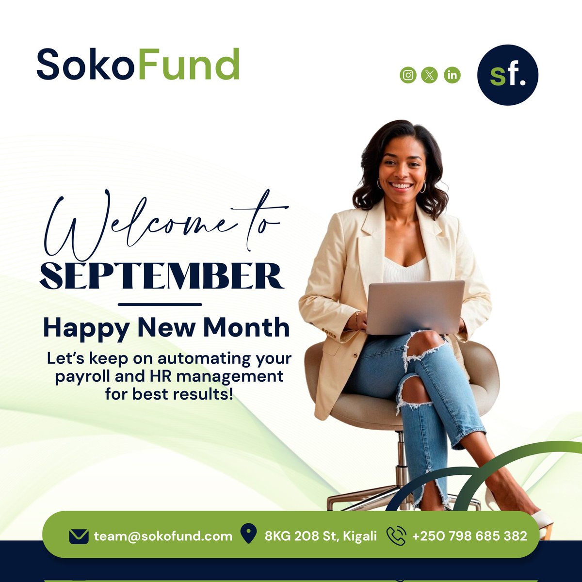 Happy New Month!

This is a new month to achieve more, simplify payroll and streamline HR management with our smart solution.

Don't get left behind this month, Take a few minutes to sign-up at sokofund.com today and enjoy the best results.

#SokoFund #NewMonth #HRTech