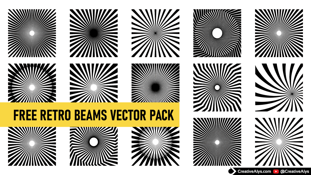 CreativeAlys's tweet photo. Download our free Retro Beams Vector Pack featuring 15 bold sunburst and radial designs. Perfect for posters, flyers, branding, and digital art. Fully editable in AI, EPS, and SVG formats.
https://t.co/aGxHDuUews

#RetroDesign #VectorPack #Sunburst #RetroBeams #GraphicDesign https://t.co/bHeElj5Rng