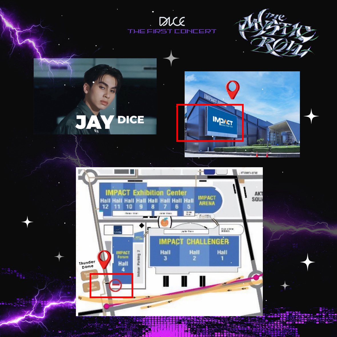 เชิญชวนทุกท่านที่มาคอนเสิร์ตน้อง DICE
แวะมาเก็บโปรเจ็ค #JAYkansopon 
ถ่ายรูปๆกันได้น๊าา ☺️

จอ LED จะอยู่หน้า IMPACT FORUM
พิกัดตาม MAP เลยค่า 🤍

#DICE_THEMYSTICROLL
#DICE_SONRAY