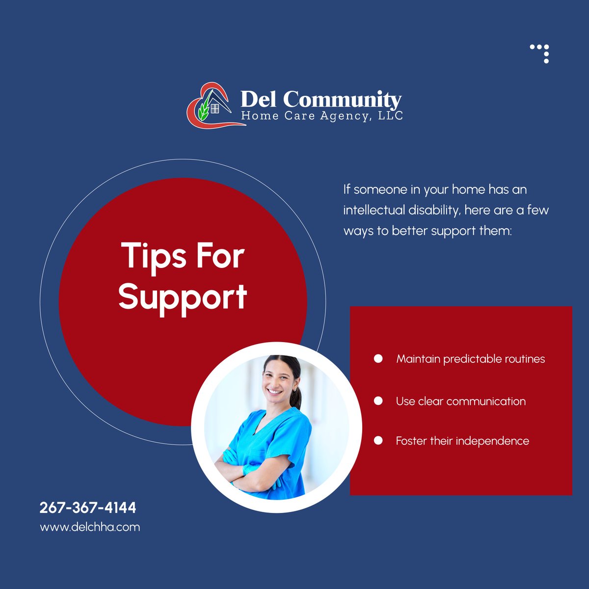 delcommhomecare's tweet image. 💬 Creating a supportive home begins with understanding. Whether you are a family member or caregiver, these everyday practices can help make a difference. Keep it simple, patient, and empowering. 🧠 

#SharonHillPA #HomeCareAgency #SupportTips #DailyRoutineHelp