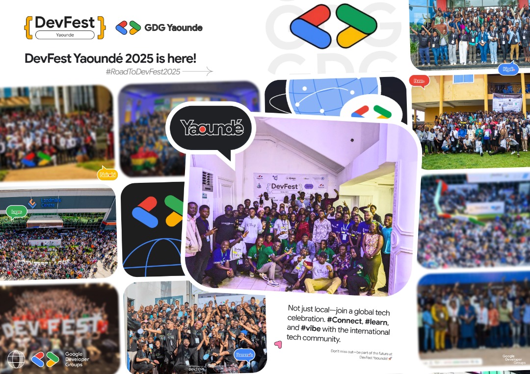 🌍 DevFest n’est pas qu’un événement local, c’est une expérience globale !
Yaoundé s’inscrit dans un réseau mondial de rencontres tech 🚀

🔗 gdg.community.dev/events/details…

#DevFest #DevFestYaounde #DevFestYaounde2025 #GDGYaounde