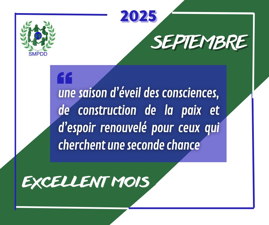 SMPDDofficiel's tweet photo. Que ce mois soit une saison d’éveil, de paix et d’espoir renouvelé 🌟

🌟 Excellent #mois de #septembre à toutes et à tous ! 🌟 https://t.co/hdPauI9q6r