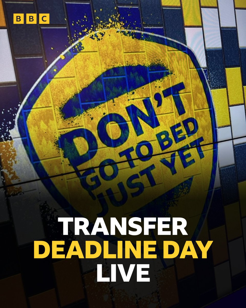 BBCWYS's tweet image. 7⃣ hours to go until the window closes!

How will Transfer Deadline Day play out for Leeds United? 🤔

Listen (From 6pm): bbc.in/3VoBlr0 

Watch (From 6pm): bbc.in/4lS8CFW

Read: bbc.in/3HAyjgg

#LUFC | #BBCFootball | #DGTB
