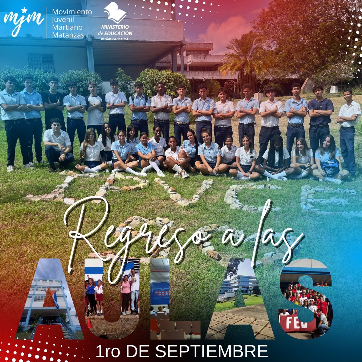 💙✏️| Hoy, las aulas y los pasillos vuelven a llenarse no solo de libros y mochilas, sino de expectativas, de sueños 🎓 por cumplir y de un potencial infinito.

🇨🇺 Este nuevo curso escolar que iniciamos no es uno más. Es un curso cargado de un simbolismo profundo ❤️.