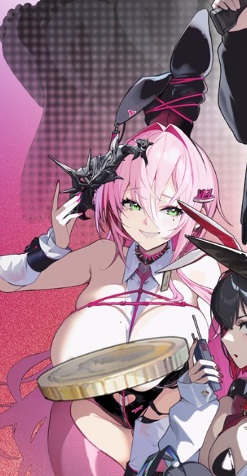 SHIBARI BUNNY???

WHAT? WHO? WHEN? WHY? HOW?

I need to know who this naughty bunny is...
Maybe her name is "Vel" because of her hair clip