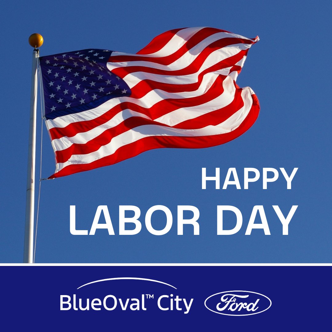 Today we celebrate the dedication and hard work that keep our communities moving forward. Happy Labor Day!

#BuiltForOpportunity #FordBlueOvalCity #HappyLaborDay"