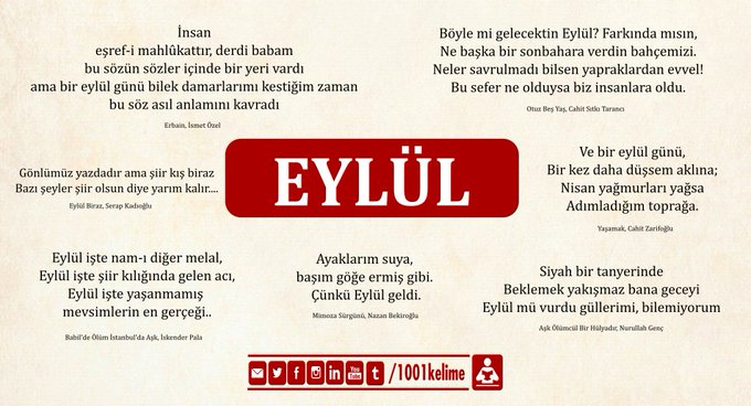 "eylül" şiirlerinden seçtiklerimiz ...