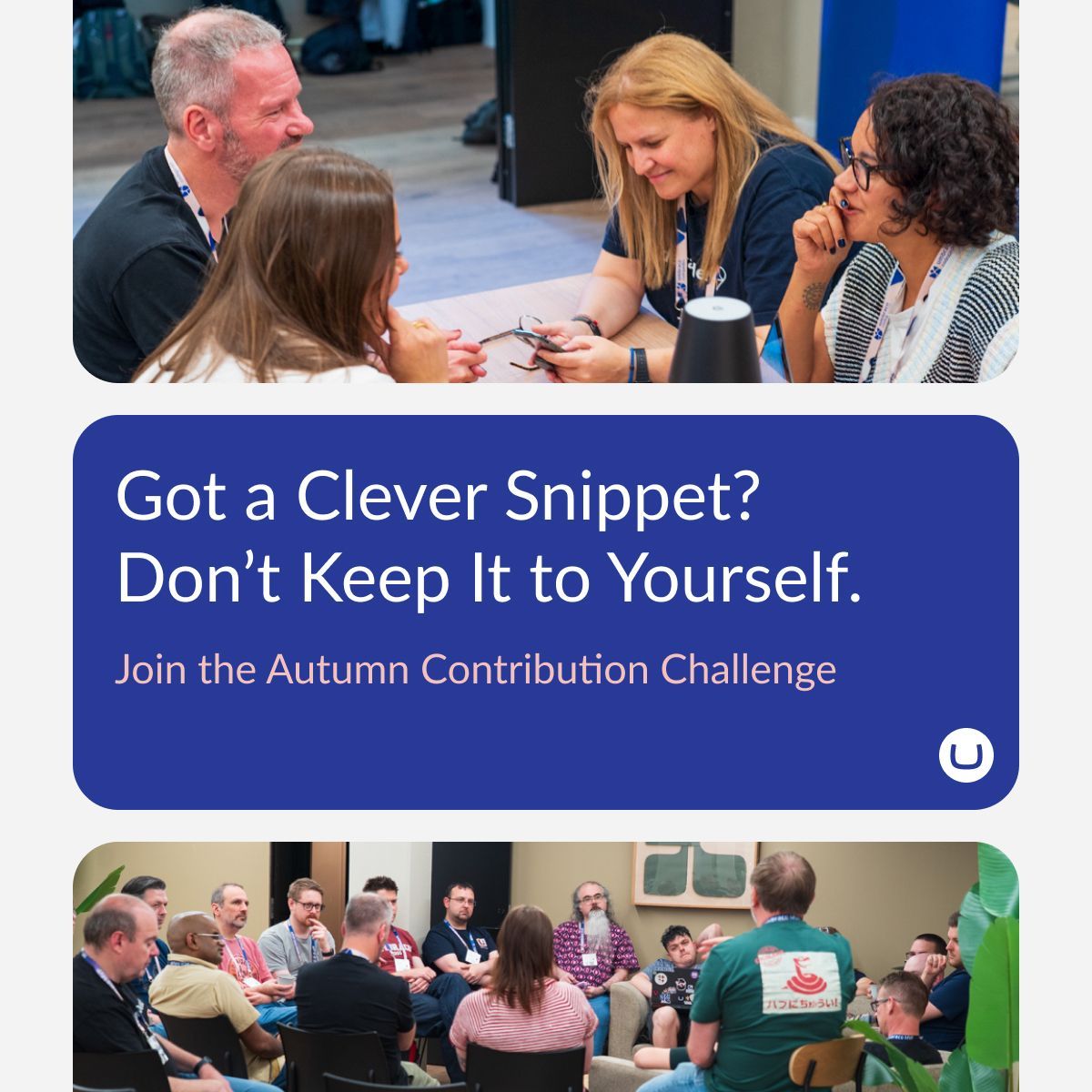 🍂 Today we’re kicking off the very first Autumn Contribution Challenge! Help us fill the upcoming sample section on our new community site with that genius solution you’ve been keeping to yourself 😉

Your contribution matters, see how you can take part at