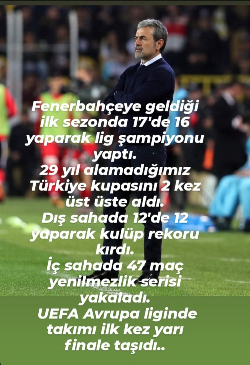 Yorumsuz.
👉1 Lig şampiyonluğu.
👉2 Türkiye Kupası
👉1 Avrupa Ligi Yarıfinali.