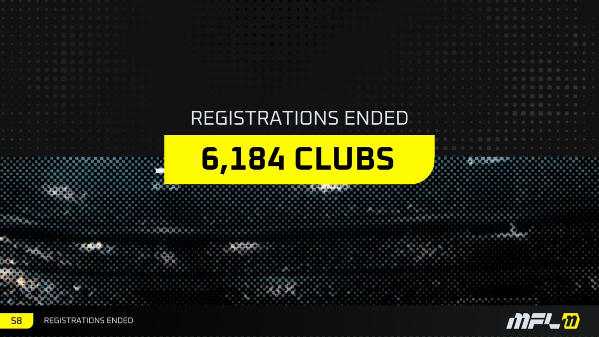 playMFL's tweet image. Season 8 sees a record-breaking 6,184 clubs registered 🔥

League schedules will be released later today, and late registration will open up as well!