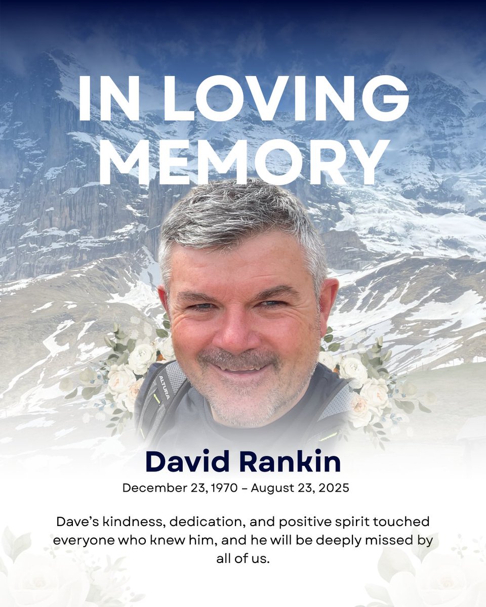 WPAltd's tweet photo. It is with deep sadness that we share the passing of our dear colleague and friend, Dave Rankin.

Our thoughts are with Dave’s wife, Louise, his family, and loved ones during this very difficult time.
He will be greatly missed. https://t.co/eyScLh25Ci
