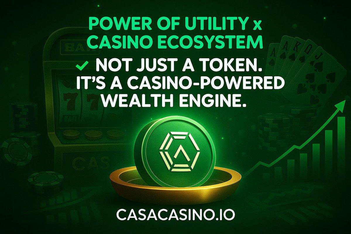 CasaCasinoToken's tweet photo. 📢 Not Just Another Token – It’s a Casino-Powered Wealth Engine!
🎰 Real Utility. Real Ecosystem. Real Rewards.
🚀 CASA is building the most powerful play-to-earn & invest-to-earn platform.
✅ Licensed | Audited | Growing fast
Are you in or watching from the sidelines?

👉 https://t.co/eM2RnYHr5e
🔓 #Next100X | #PassiveIncome | #CryptoCasino