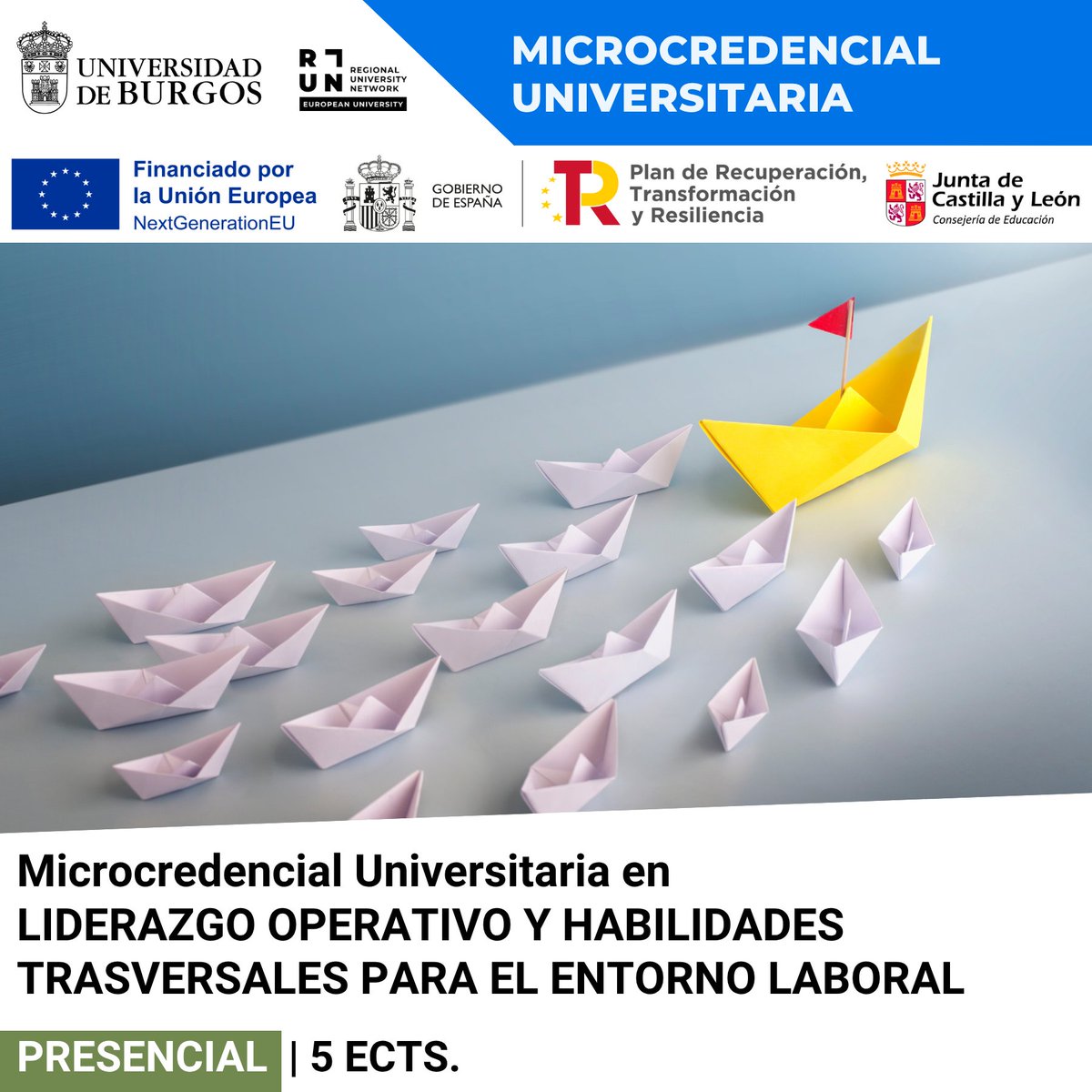 Formación permanente UBU | Universidad de Burgos (@cursosubu) on Twitter photo <a href="/UBUEstudiantes/">Universidad Burgos</a> <a href="/bibliotecaubu/">Biblioteca UBU</a> <a href="/Alumni_UBU/">Alumni UBU</a> <a href="/ceuburgos/">CEUBU</a> #TítulosPropios_UBU | Microcredencial Universitaria en Liderazgo Operativo y Habilidades Transversales para el Entorno Laboral 📢
• Presencial
• 5 Créditos
• Plazo de matriculación: del 27 de julio hasta el 30 de septiembre de 2025
► Más información: ubu.es/te-interesa/mi… <a href="/UBUEstudiantes/">Universidad Burgos</a> <a href="/bibliotecaubu/">Biblioteca UBU</a> <a href="/Alumni_UBU/">Alumni UBU</a> <a href="/ceuburgos/">CEUBU</a> #TítulosPropios_UBU | Microcredencial Universitaria en Liderazgo Operativo y Habilidades Transversales para el Entorno Laboral 📢
• Presencial
• 5 Créditos
• Plazo de matriculación: del 27 de julio hasta el 30 de septiembre de 2025
► Más información: ubu.es/te-interesa/mi…