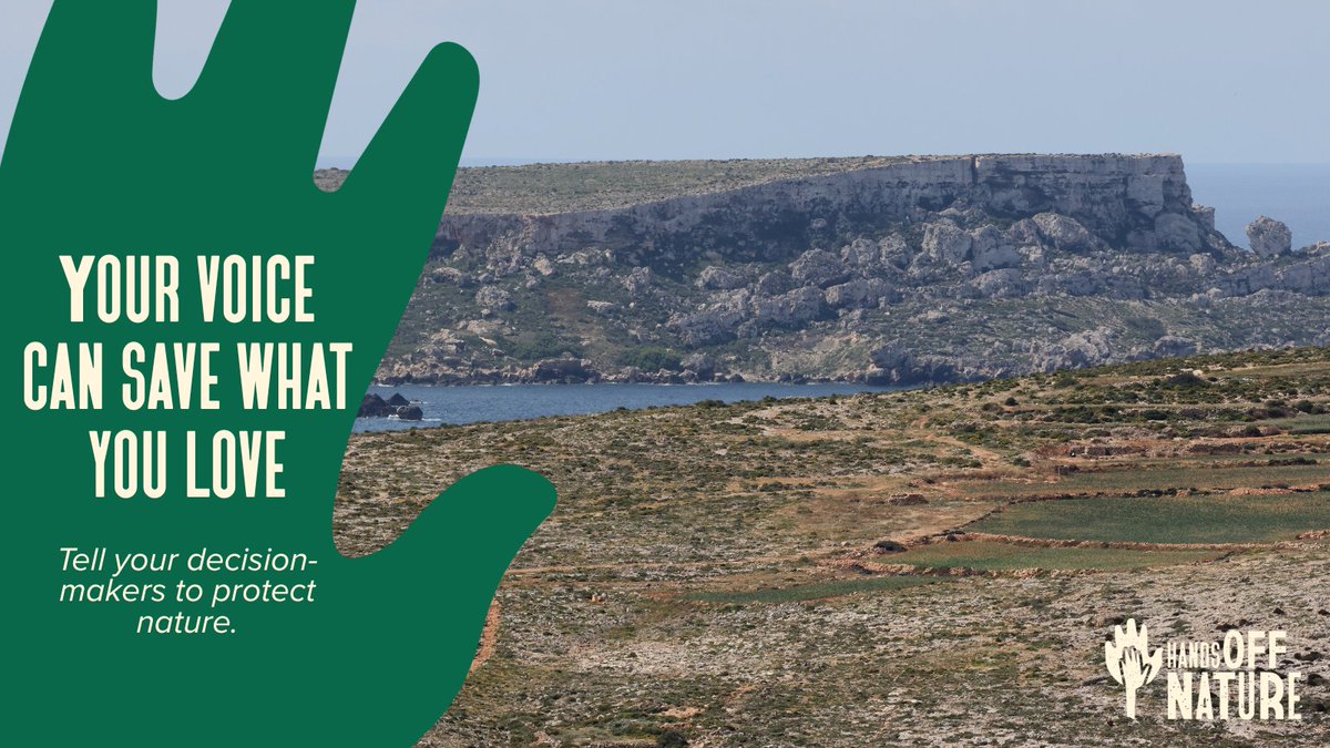 Don’t let the EU tear down nature protection. The European Commission is quietly trying to dismantle the laws that safeguard what we cherish most: our nature. They think we wouldn’t notice or care. But we do. Tell them to keep their #HandsOffNature 
birdlifemalta.org/handsoffnature/