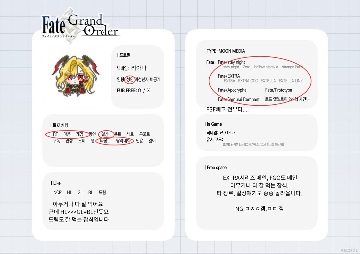 #트친소
#페그오트친소

잃어버린 트친을 찾습니다...
간악한 mel온씨의 술수로 인해 계정이 정지됐어요
그 리아나입니다
절 데려가주세요