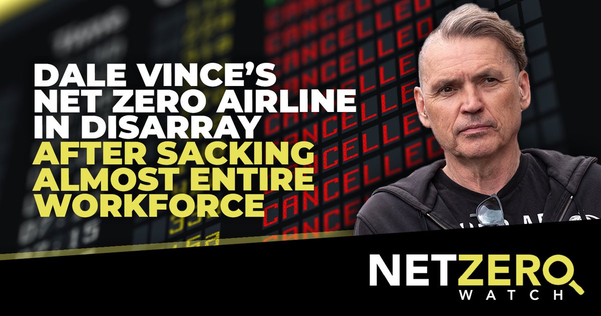 NetZeroWatch's tweet image. Leading Labour donor Dale Vince’s plans to establish the world’s first all-electric airline have been thrown into doubt after sacking almost its entire workforce and delaying its planned launch.

Oh dear…