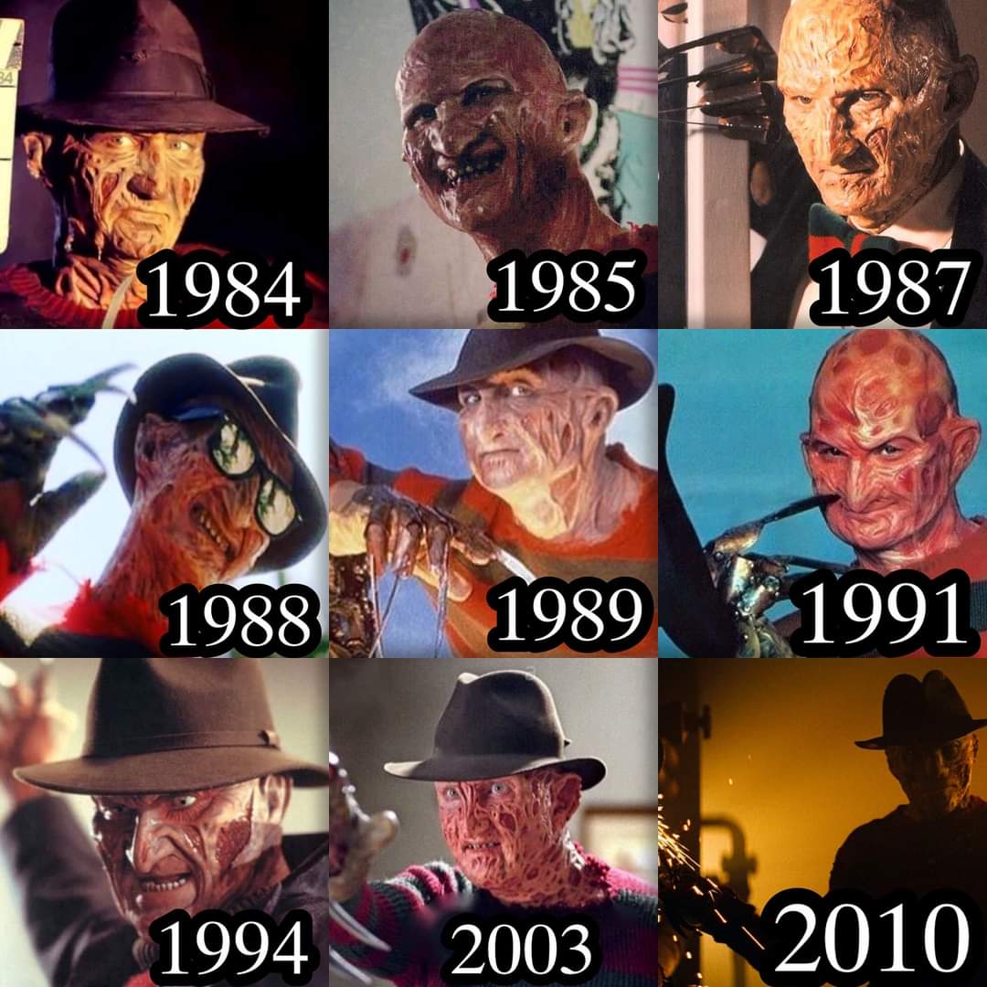 Freddy over the years.