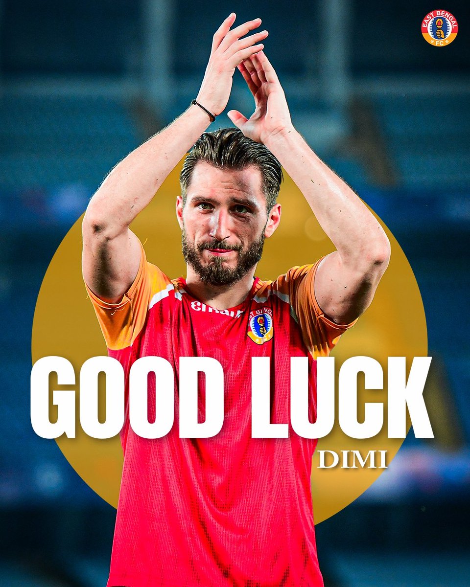 eastbengal_fc's tweet photo. 🚨 𝗨𝗣𝗗𝗔𝗧𝗘 🚨

Dimitrios Diamantakos and East Bengal FC have decided to part ways by mutual consent. We would like to thank Dimi 🇬🇷 for his services during his stint with the club. 🔴🟡

#ThankYouDimi https://t.co/rBqE2HUC77