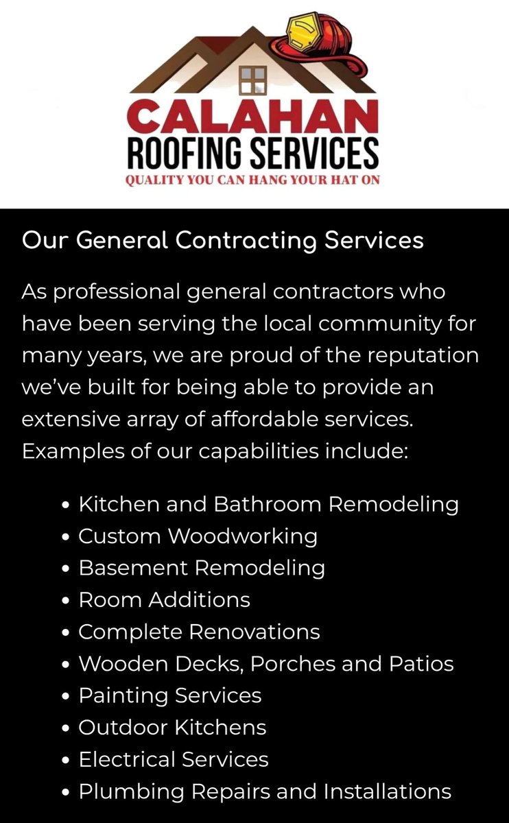 CalahanRoofing's tweet image. Looking for a reliable general contractor in DFW? 🏗️
Calahan and Sons Roofing handle it all residential or commercial with honesty, quality, and fair pricing.

Start to finish, we make your project simple &amp;amp; stress-free.

👉 calahanroofing.com/contact

#DFWContractor