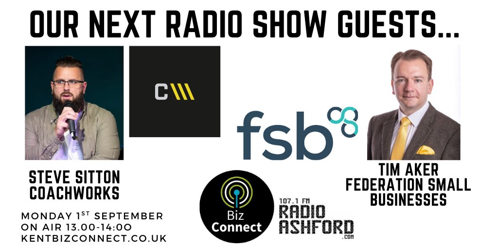 TODAY: Our Next Special Radio Show Guests; Steve Sitton, Coachworks Ashford <a href="/coachworks_ash/">Coachworks Ashford</a> &amp; Dr Tim Aker, Federation of Small Businesses <a href="/fsb_policy/">Federation of Small Businesses (FSB)</a>. Join us LIVE ON AIR 1-2pm. #Kent #Business #Events #Officespace #Support #Advice;
kentbizconnect.co.uk