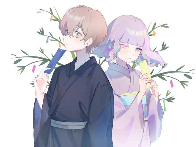 フタリボシ covered by とくめい × とうめいのくに こちらのイラスト担当させていただきました! よろしくお願いいたします #かびのおしごと