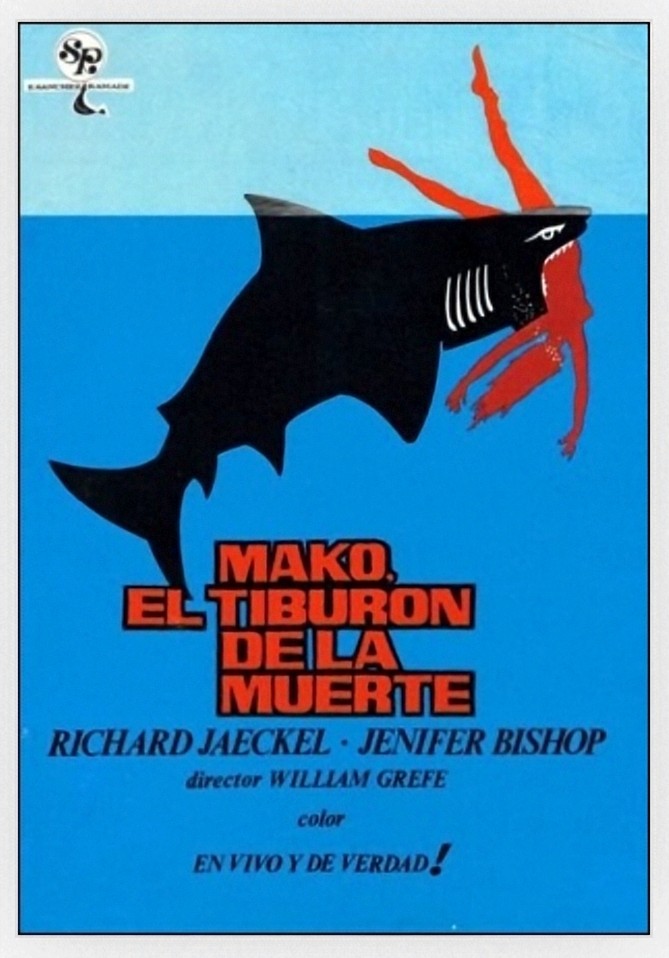 Grandes carteles se curraban en España aunque la película fuese mala. Año 1977 #makoeltiburondelamuerte #jawsofdeath