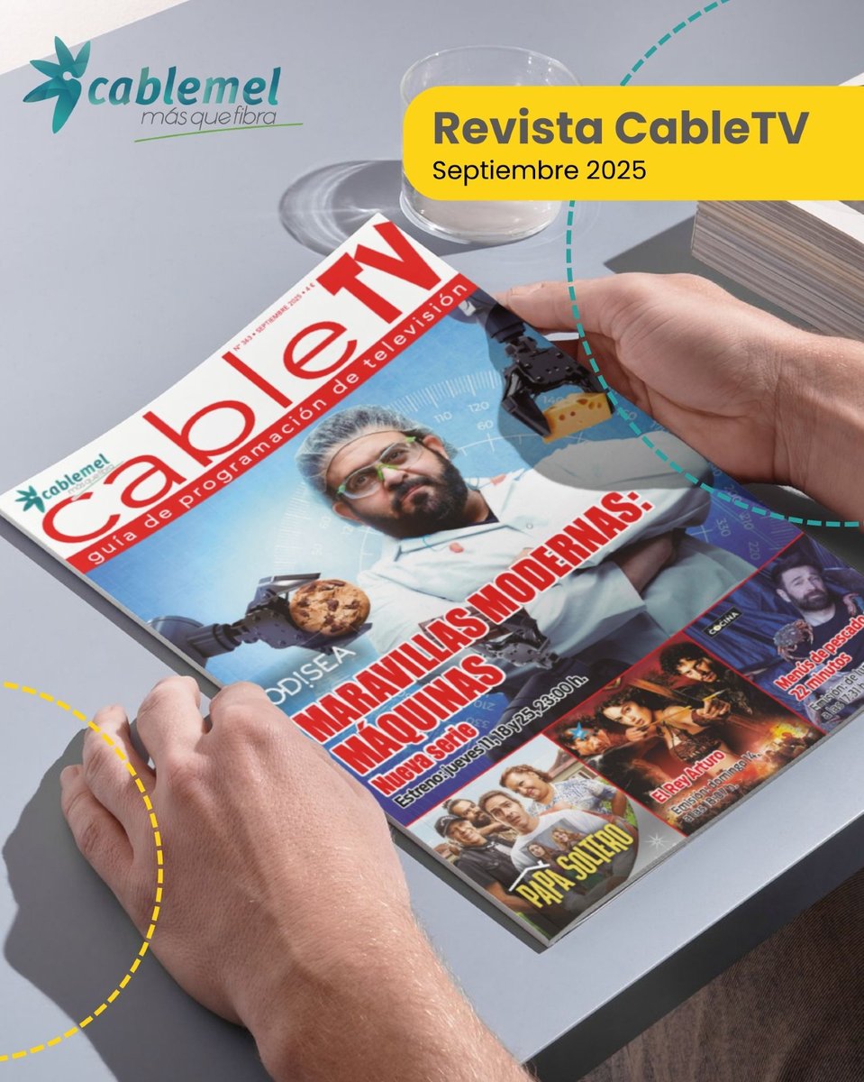 ✨📺 ¡La espera terminó!
Ya está disponible la nueva Revista de Cablemel TV📖🎉
Descubre toda la programación, novedades, estrenos y mucho más para que no te pierdas ni un solo momento de tu entretenimiento favorito.
#Cablemel #RevistaDeTV #EntretenimientoSinLímites