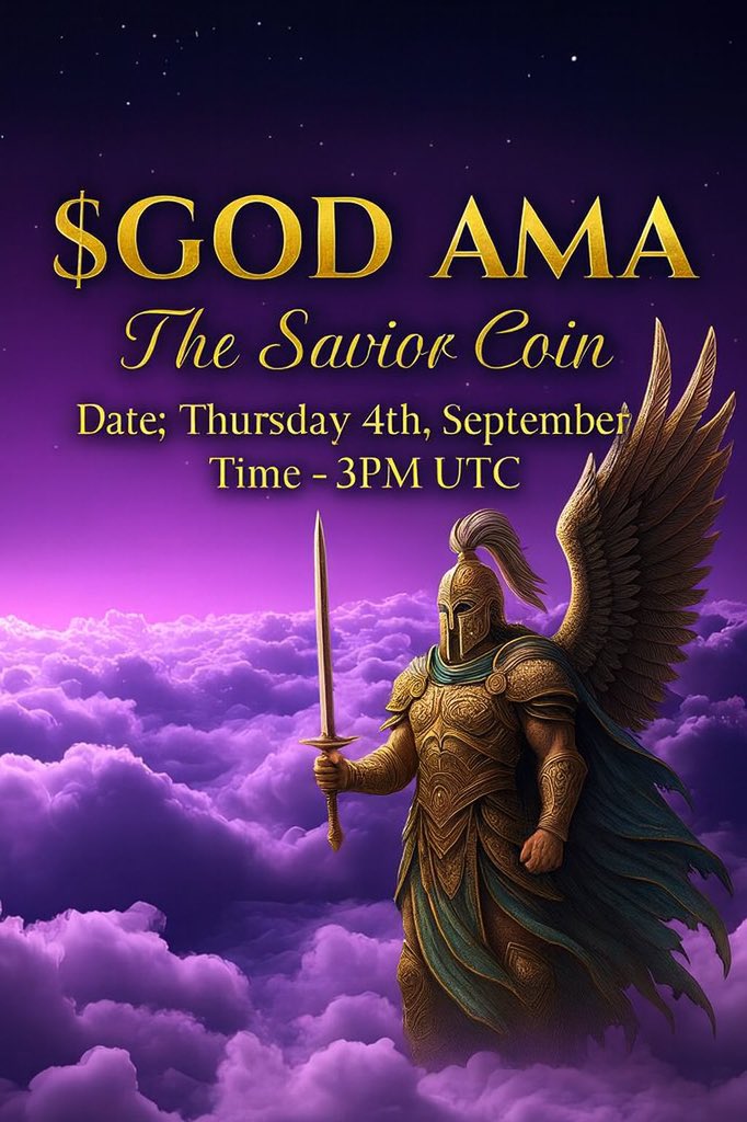π¬π’π¦πππ (@slytheecreator) on Twitter photo a project aimed at helping the less privileged, disabled and many moreβ¦guess we can call them $GOD. π
AMA for <a href="/MostHighGodCoin/">$God on Heaven</a> in 3 days time.
alphas, giveaways & many more to be shared. set your reminders! ππ½
x.com/i/spaces/1dRJZβ¦ a project aimed at helping the less privileged, disabled and many moreβ¦guess we can call them $GOD. π
AMA for <a href="/MostHighGodCoin/">$God on Heaven</a> in 3 days time.
alphas, giveaways & many more to be shared. set your reminders! ππ½
x.com/i/spaces/1dRJZβ¦