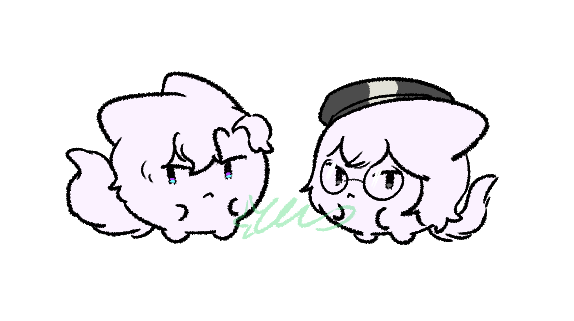 라벤더빛 고양이 남매