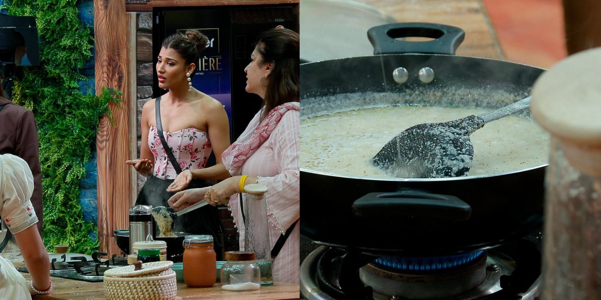 BiggBoss24x7's tweet image. Bigg Boss 19 : #Livefeed  
Nehal Chudasama and Kunickaa Sadanand found themselves in a heated face-to-face showdown after a simple halwa-making task turned into major chaos!