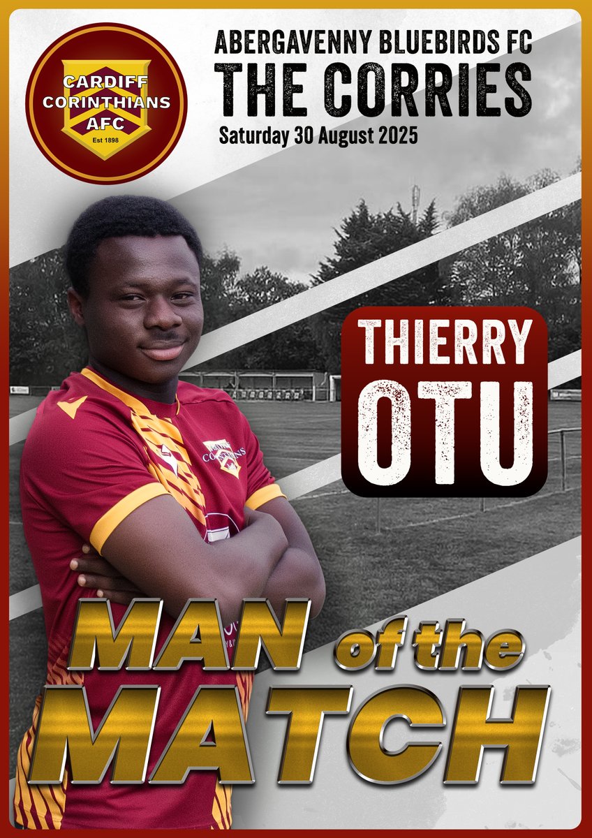 CARDIFF CORINTHIANS AFC (@cardiffcorries_) on Twitter photo Congratulations to Thierry on a great performance v <a href="/AberBluebirdsFC/">Aber Bluebirds FC</a> in the <a href="/ArdalSouthern/">Ardal Southern</a> League Cup 25/26. Congratulations to Thierry on a great performance v <a href="/AberBluebirdsFC/">Aber Bluebirds FC</a> in the <a href="/ArdalSouthern/">Ardal Southern</a> League Cup 25/26.