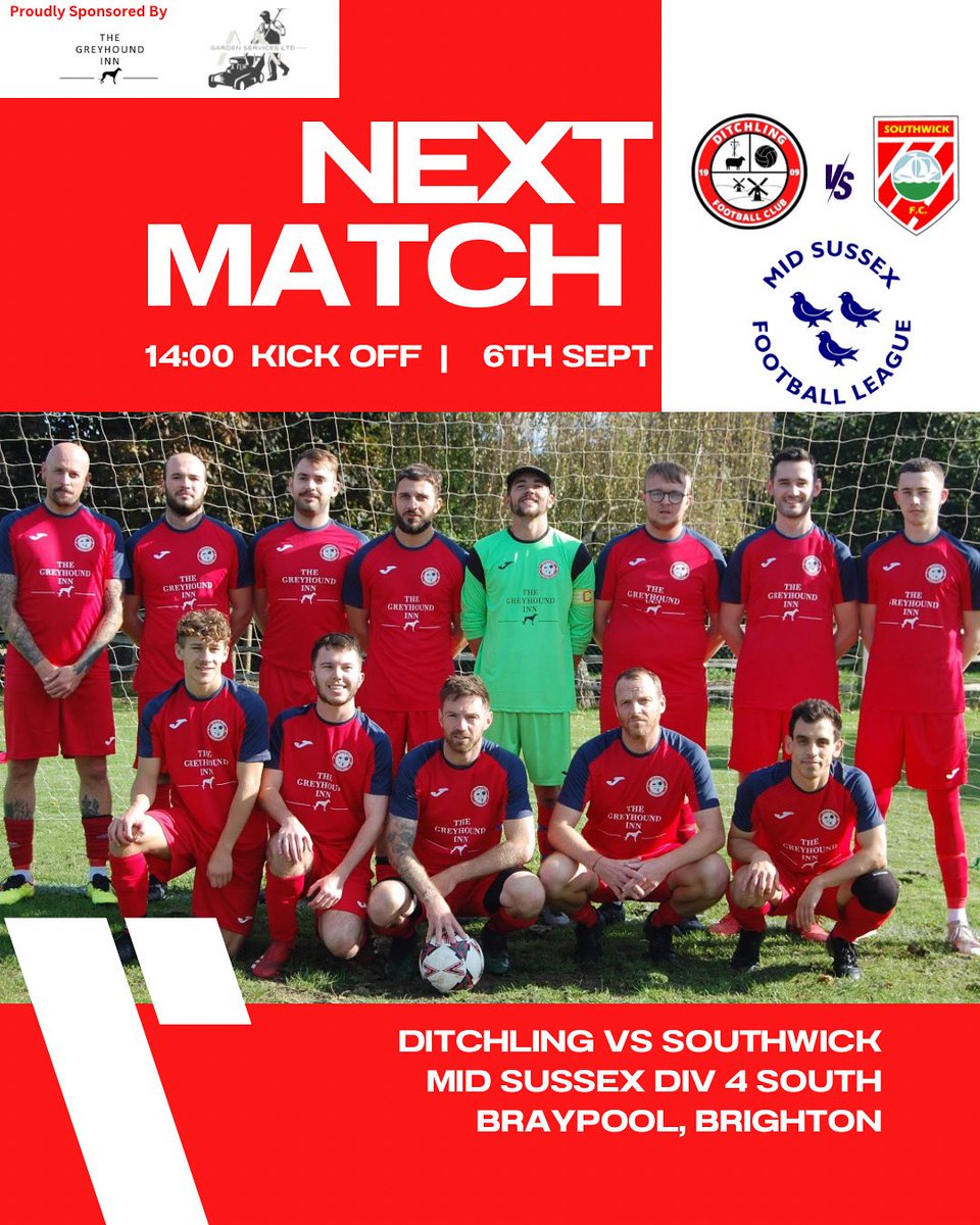 Ditchling FC (@ditchling_fc) on Twitter photo The new season is almost here, we face @southwickfcmens at ‘home’ this coming Saturday for our 1st game of this new league season.
Training continues on Thursday as usual as well.
#football #ditchling #hassocks #brighton #midsussexleague <a href="/midsussexleague/">Official Mid Sussex Football League ⚽️</a> The new season is almost here, we face @southwickfcmens at ‘home’ this coming Saturday for our 1st game of this new league season.
Training continues on Thursday as usual as well.
#football #ditchling #hassocks #brighton #midsussexleague <a href="/midsussexleague/">Official Mid Sussex Football League ⚽️</a>