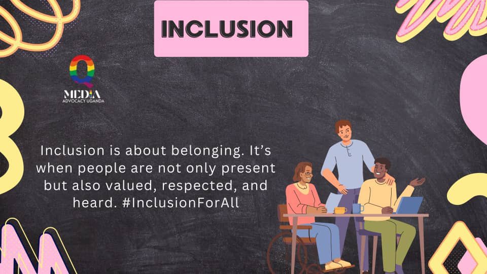 QMediaAdvocacy's tweet image. Inclusion is belonging, being seen, respected, and valued. 🫂 #InclusionForAll