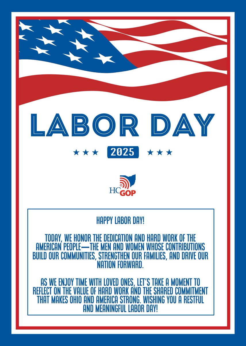 🇺🇸 Happy Labor Day from the Hamilton County Republican Party!