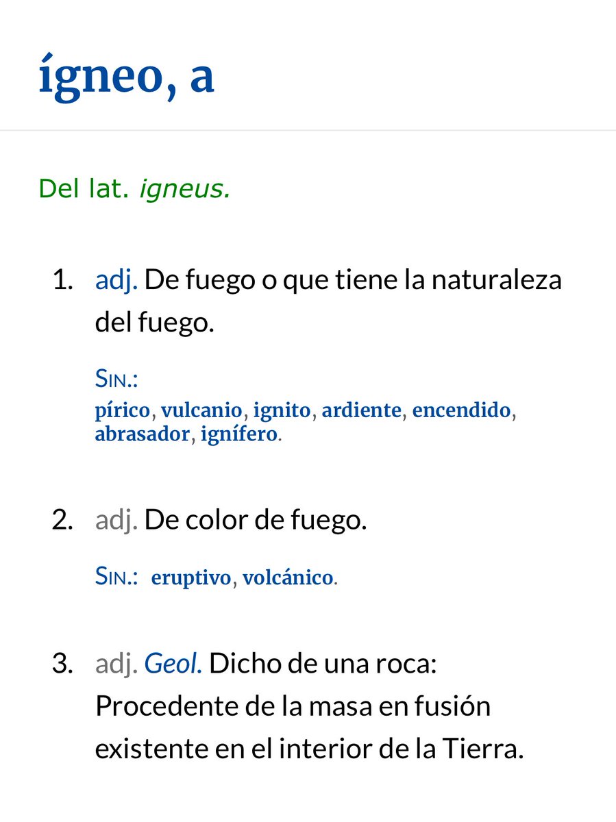 Palabra del día: “ígneo”
Rae