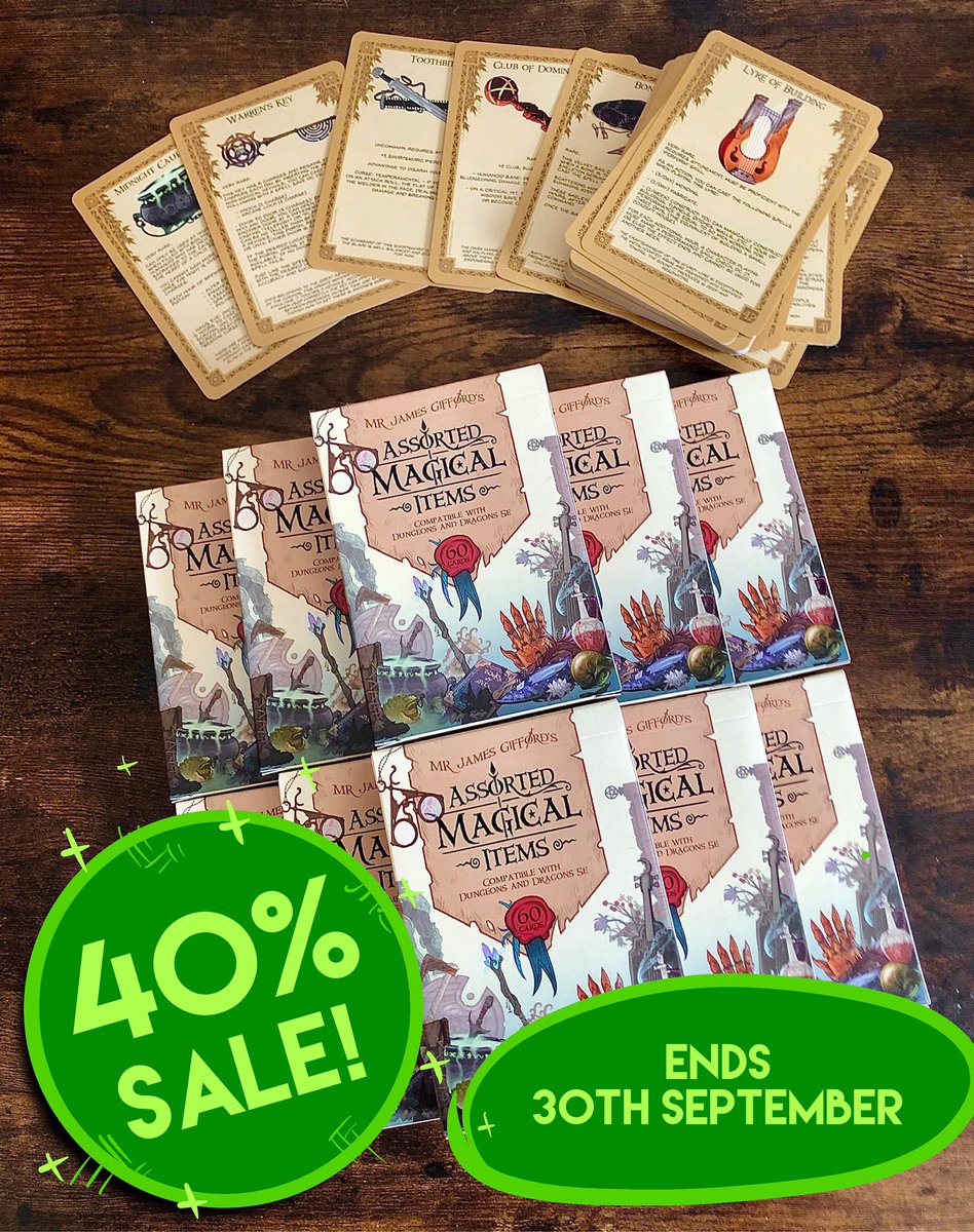 Same time!! 🤩 I’m moving and need help shifting some excess merch, so I’m doing a 40% on these card decks. Sale on for this month only!

Find them on my shop!: mrjamesgifford.bigcartel.com