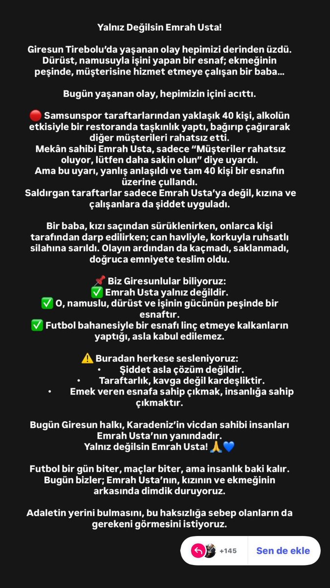 BllCebecioglu's tweet photo. Emrah Usta Yalnız Değildir. #Giresun #emrahusta #tirebolu https://t.co/5tc1wuGSGD