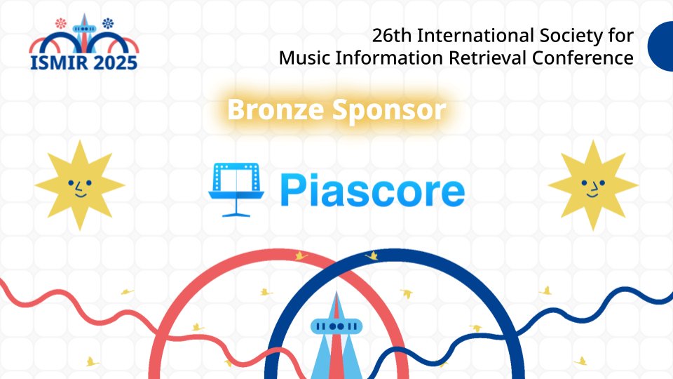 📱🎼 Meet Our Bronze Sponsors 🎼📱

We are delighted to welcome <a href="/Piascore/">Piascore</a> as a Bronze Sponsor.

Their digital score platform empowers musicians to practice and perform with ease.

🔗 More info: ismir2025.ismir.net/meet-the-spons…

#ismir2025 #BronzeSponsor #Piascore #DigitalScore