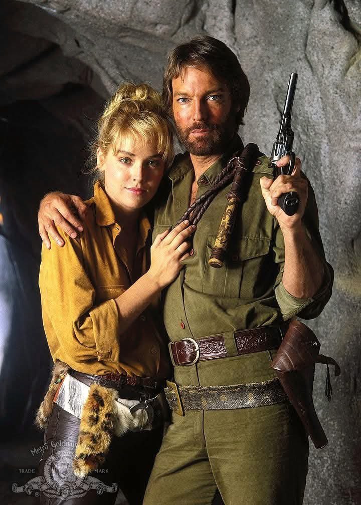 Sharon Stone et Richard Chamberlain dans « Allan Quatermain et la Cité de l'or perdu »