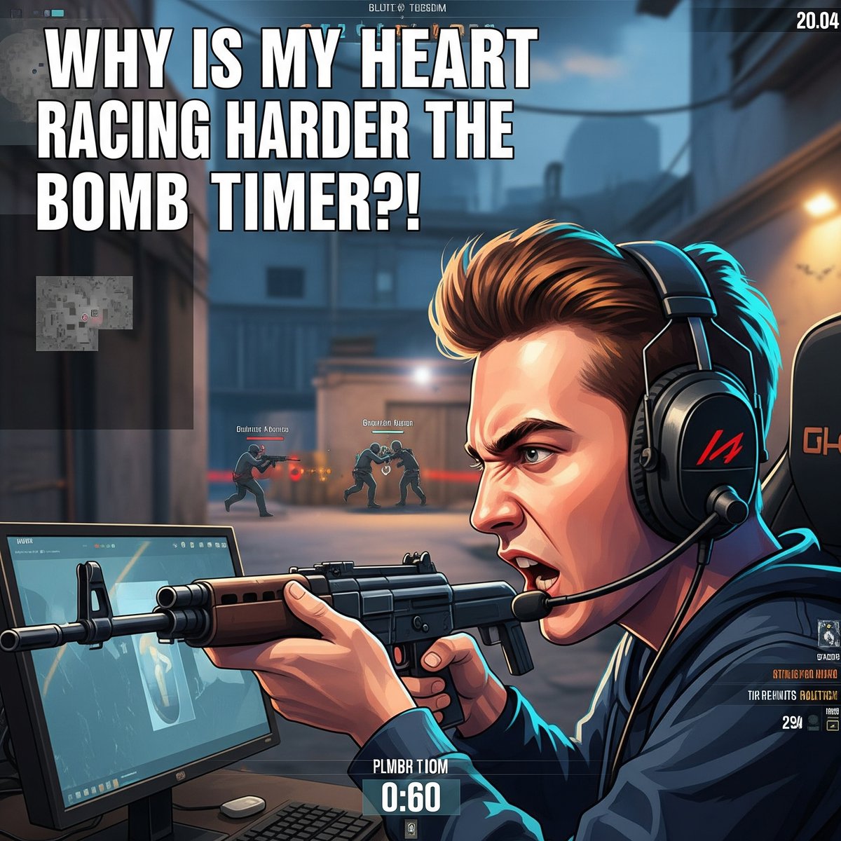 CS:GO clutch or kick?
That 1v4 clutch feeling is 90% sweat, 10% pure luck.
“Why is my heart racing harder than the bomb timer?! 💣🔥 #CSGO #ClutchOrKick”