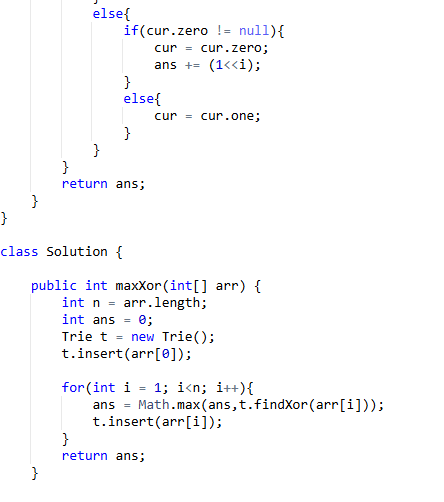 GouravXDev's tweet photo. Day 156 ✅ | #GFG160DaysOfCoding
📌 Maximum XOR of Two Numbers in Array

🔹 Build Trie of binary forms
🔹 Query each num for opposite bits → max XOR
🔹 Track best across all pairs

⏱ O(N·logM) | 💾 O(N·logM)

#Trie #BitManipulation #XOR #DSA #GeekStreak2025 https://t.co/OkcJ4A92Md