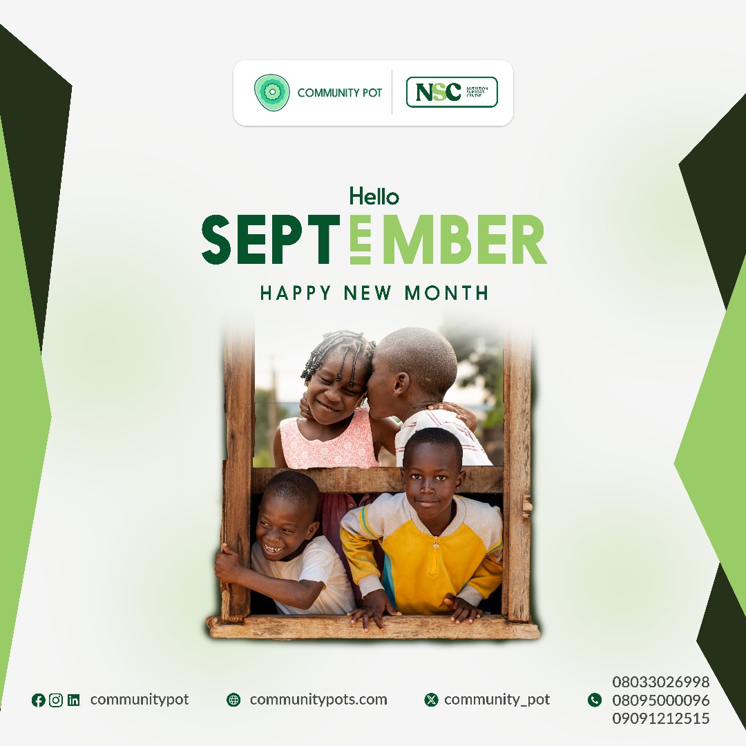 community_pot's tweet image. September is for fresh beginnings. 

Together, let’s make every child thrive, one hospital, one community at a time!

#HappyNewMonth #CommunityPot #SaveAChild #EndMalnutrition #NSC