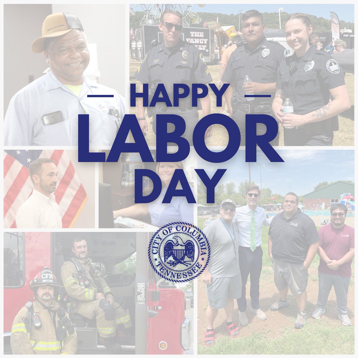 The City of Columbia wishes everyone a safe and happy Labor Day! 🇺🇸

#CityofColumbiaTN