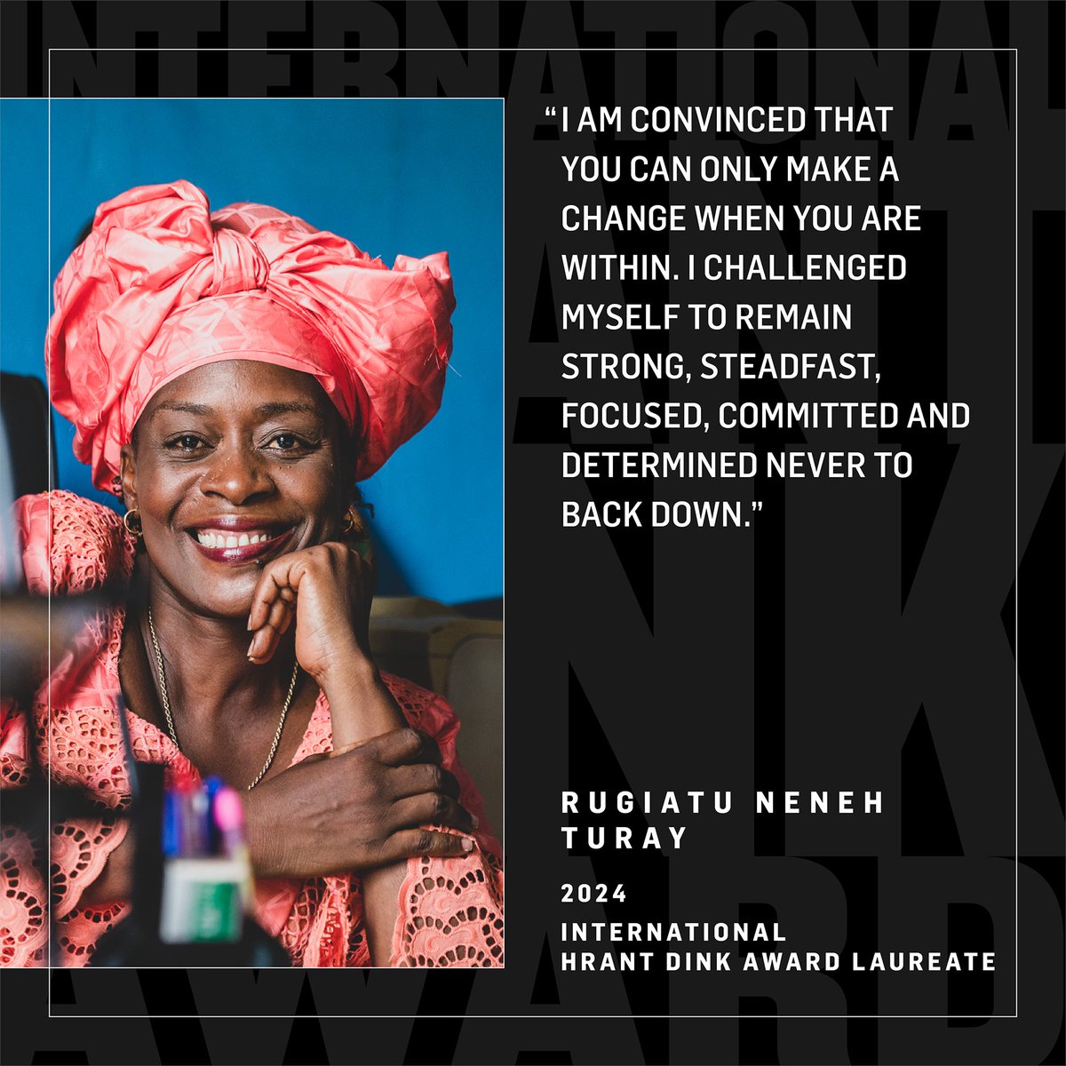 HrantDink Foundation (@hrantdinkfnd) on Twitter photo 🎙️ Only a few days left until the award ceremony!
Let's take a look back at the past laureates of the International #HrantDinkAward, which has been highlighting hopeful struggles every year since 2009.
2024 International #HrantDinkAward laureate was <a href="/turayneneh/">Rugiatu Neneh Turay</a> from Sierra 🎙️ Only a few days left until the award ceremony!
Let's take a look back at the past laureates of the International #HrantDinkAward, which has been highlighting hopeful struggles every year since 2009.
2024 International #HrantDinkAward laureate was <a href="/turayneneh/">Rugiatu Neneh Turay</a> from Sierra