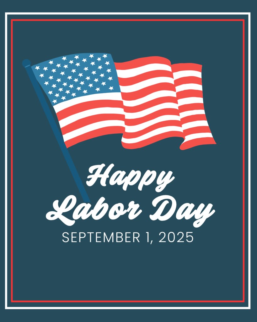 Happy Labor Day! 🎉🛠️ Wishing everyone a safe and relaxing day as we celebrate the hard work and dedication that makes our community great.