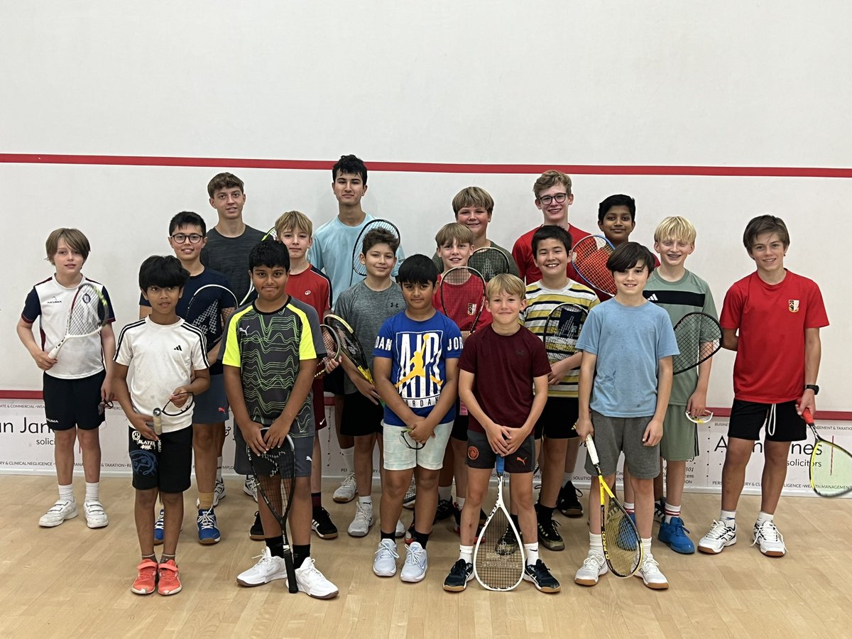 Great fun at squash camp today lots of hard work by the boys 💪