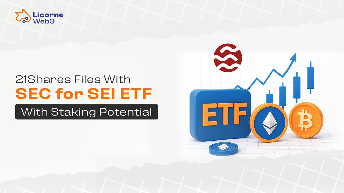 21Shares has filed with the SEC to launch a SEI ETF — potentially offering not just exposure to $SEI, but staking rewards too. With Bitcoin &amp; Ethereum ETFs already live, altcoins like $SEI, $Solana, $XRP &amp; $AVAX may soon join the regulated ETF lineup.

Do you think SEI ETF