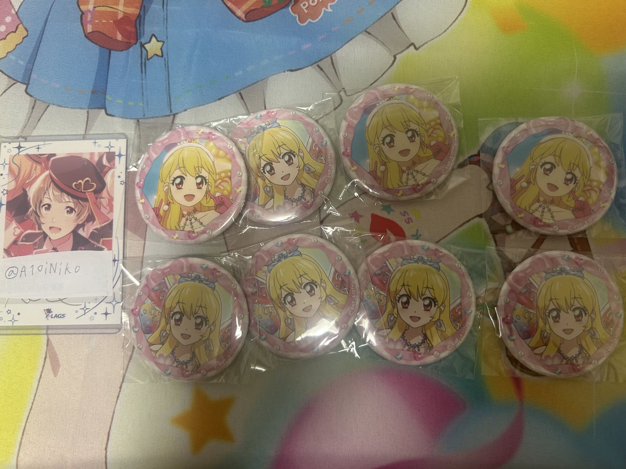アイカツ！オフィシャルショップ限定　星宮いちご　まるい缶バッチ　霧矢あおい　5個 アイカツ！オフィシャルショップ限定星宮いちごまるい缶バッチ