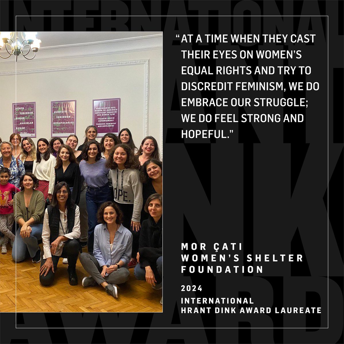 🎙️ Only a few days left until the award ceremony!

Let's take a look back at the past laureates of the International #HrantDinkAward, which has been highlighting hopeful struggles every year since 2009.

2024 International #HrantDinkAward laureate was <a href="/morcativakfi/">Mor Çatı</a>, one of the